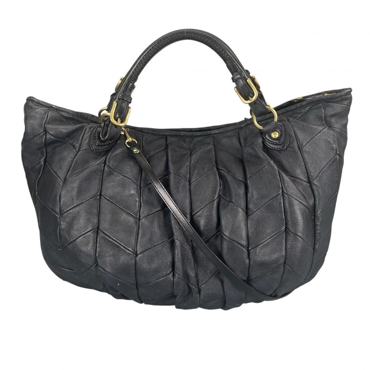 Miu Miu Matelasse 2-Way Black — Soft Power