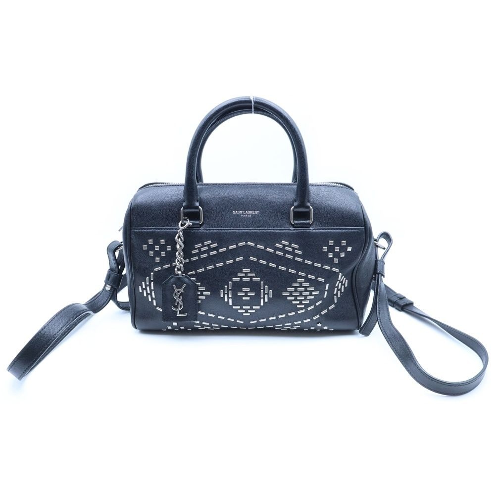 Saint Laurent Baby Duffle Black Silver — Gothic Luxe