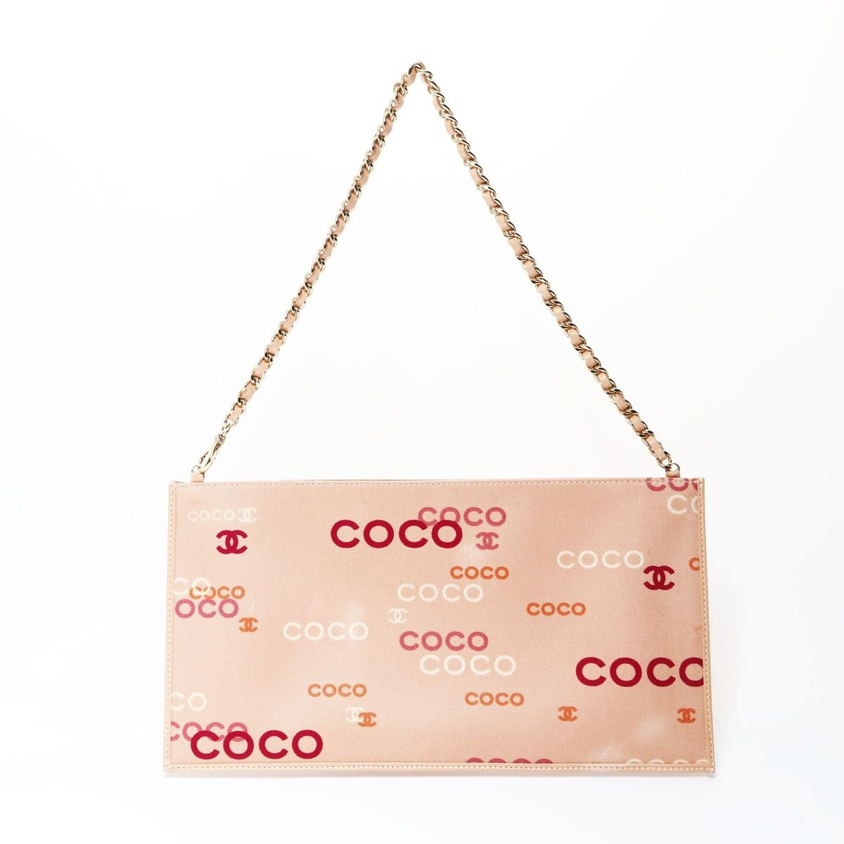 Chanel Shoulder Bag Canvas Clutch Chain